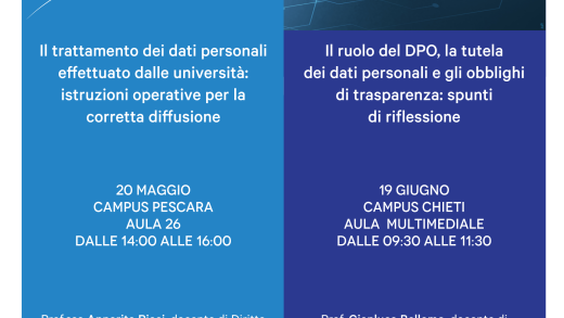 Locandina Seminari di formazione in materia di Privacy e Trasparenza