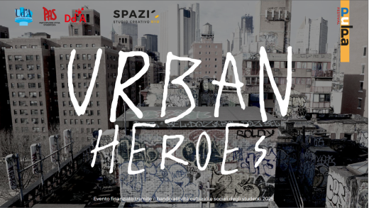 Locandina Spazi di idee: Mostra Urban Heroes