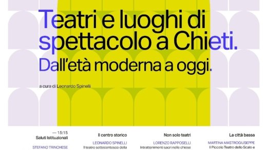 Locandina workshop Teatri e luoghi di spettacolo a Chieti