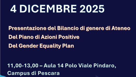 Locandina evento presentazione Piano di Azioni Positive Del Gender Equality Plan