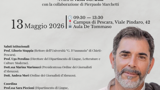 Locandina - Perseguir la historia - Pescara - 13 maggio 2026