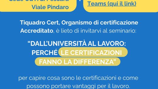 Locandina Seminario Ud'A Certificazioni
