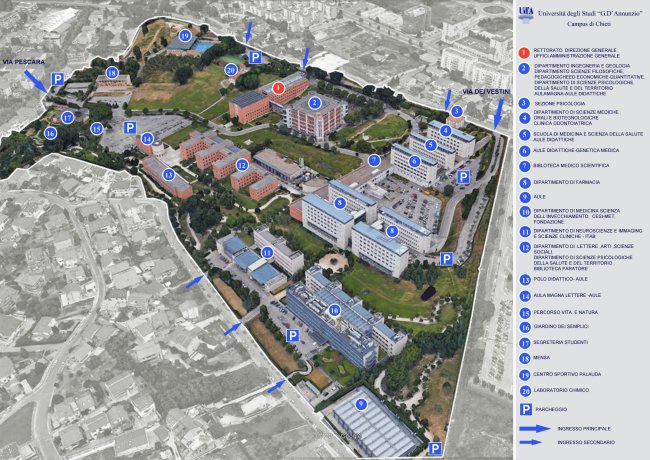 Mappa Campus Chieti