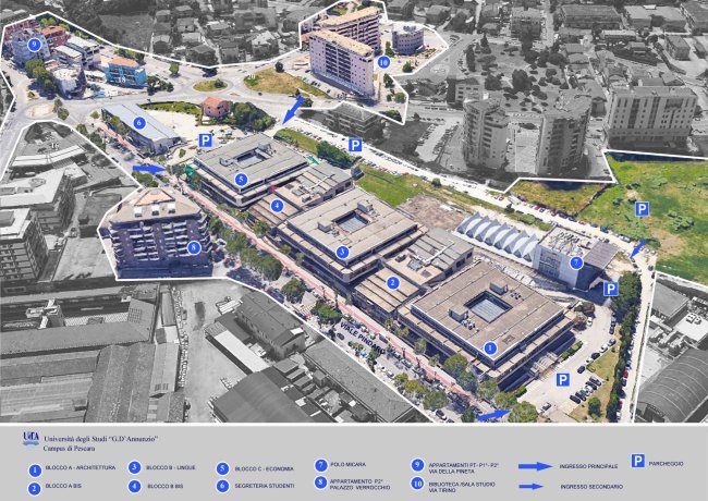 Mappa Campus Pescara