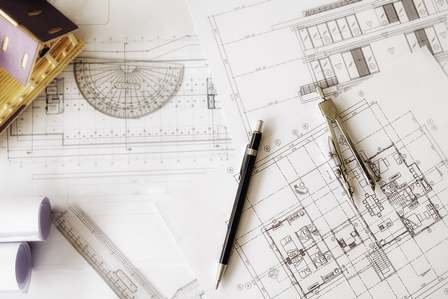 tavolo di uno studio di ARCHITETTURA