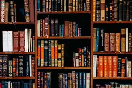 Scaffale con libri