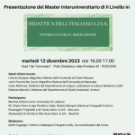 Presentazione della prima edizione del Master Interateneo di II Livello in “Didattica dell’Italiano L2/LS: intercultura e mediazione”