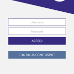 Schermata App pagina di login