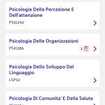 Schermata App calendario esami